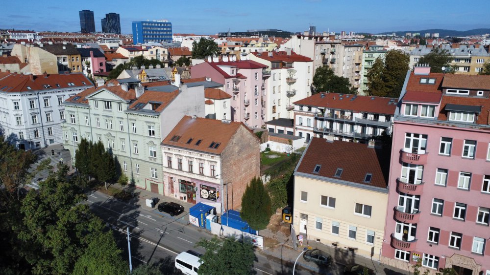 Staveniště a panorama Brna